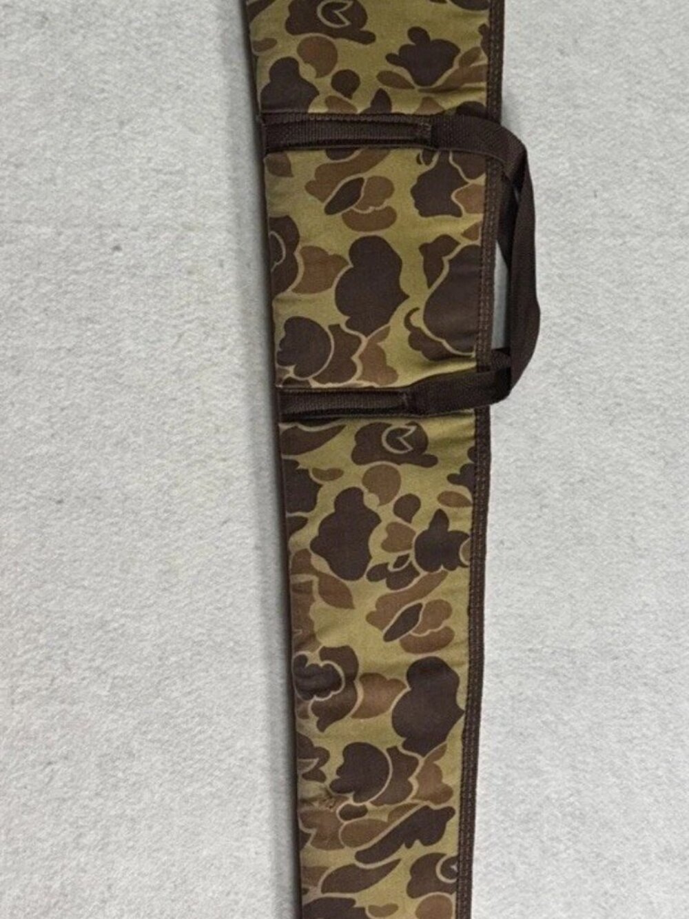 RedHead Vintage 53in Rifle Gun Case Duck Camo Canvas Leather End YKK Zipper 70's